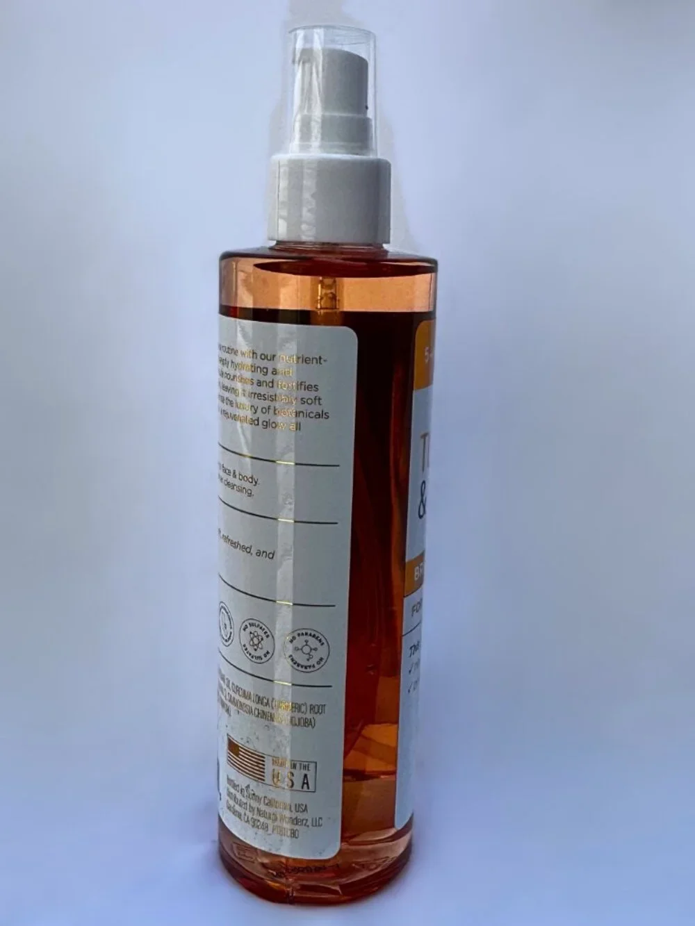 Turmeric & Vitamin C Brightening 5 in 1 Body Oil - Hydrates, Moistures - 8 fl oz